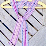 Long tall sally crocheted scarf by Sue Doran